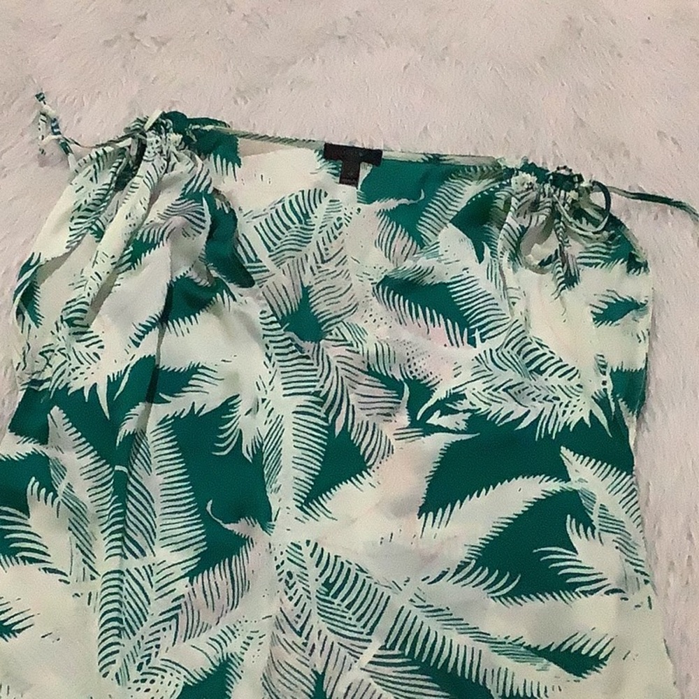 J Crew Green Tropical Beach Summer Swim Coverup Tunic XS